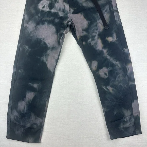 Clot Apparel Tie Dye Cavas Pants Belted Carpenter Men Medium Black Gray Tan